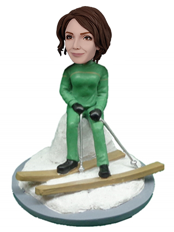 Woman with Skiis